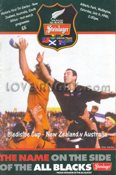 1996 New Zealand v Australia  Rugby Programme